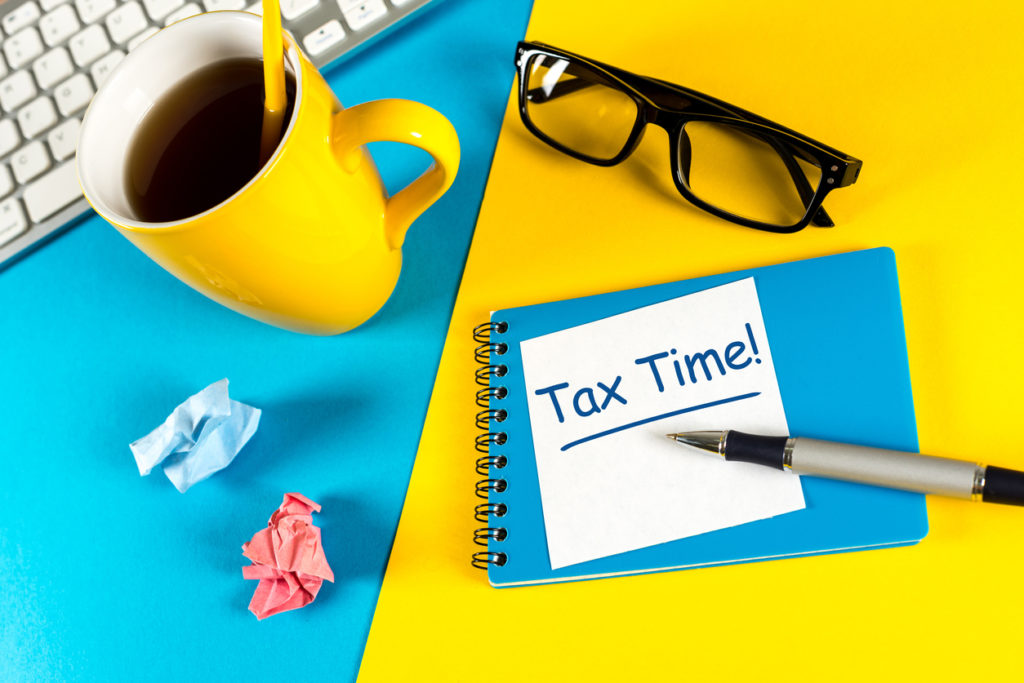 Tax Time written on a notepad