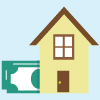 Heloc house with money coming out of the side