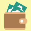 wallet with money sticking out